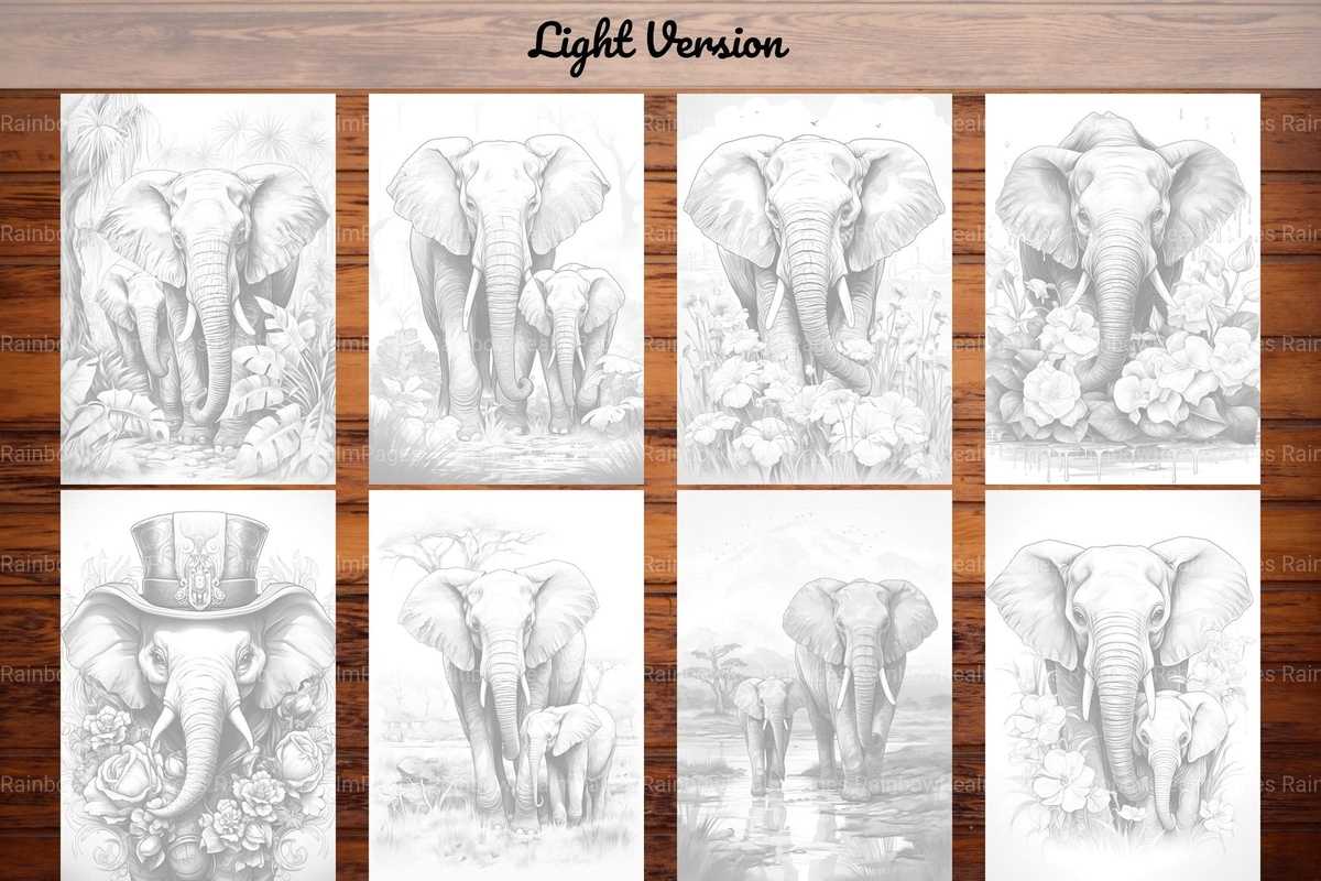 Elephants Coloring Books - CraftNest