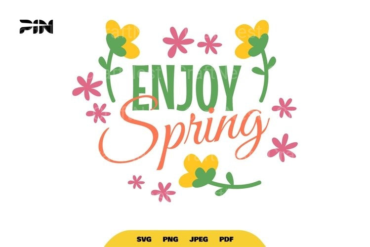 Enjoy Spring SVG Bundle - CraftNest - Digital Crafting and Art