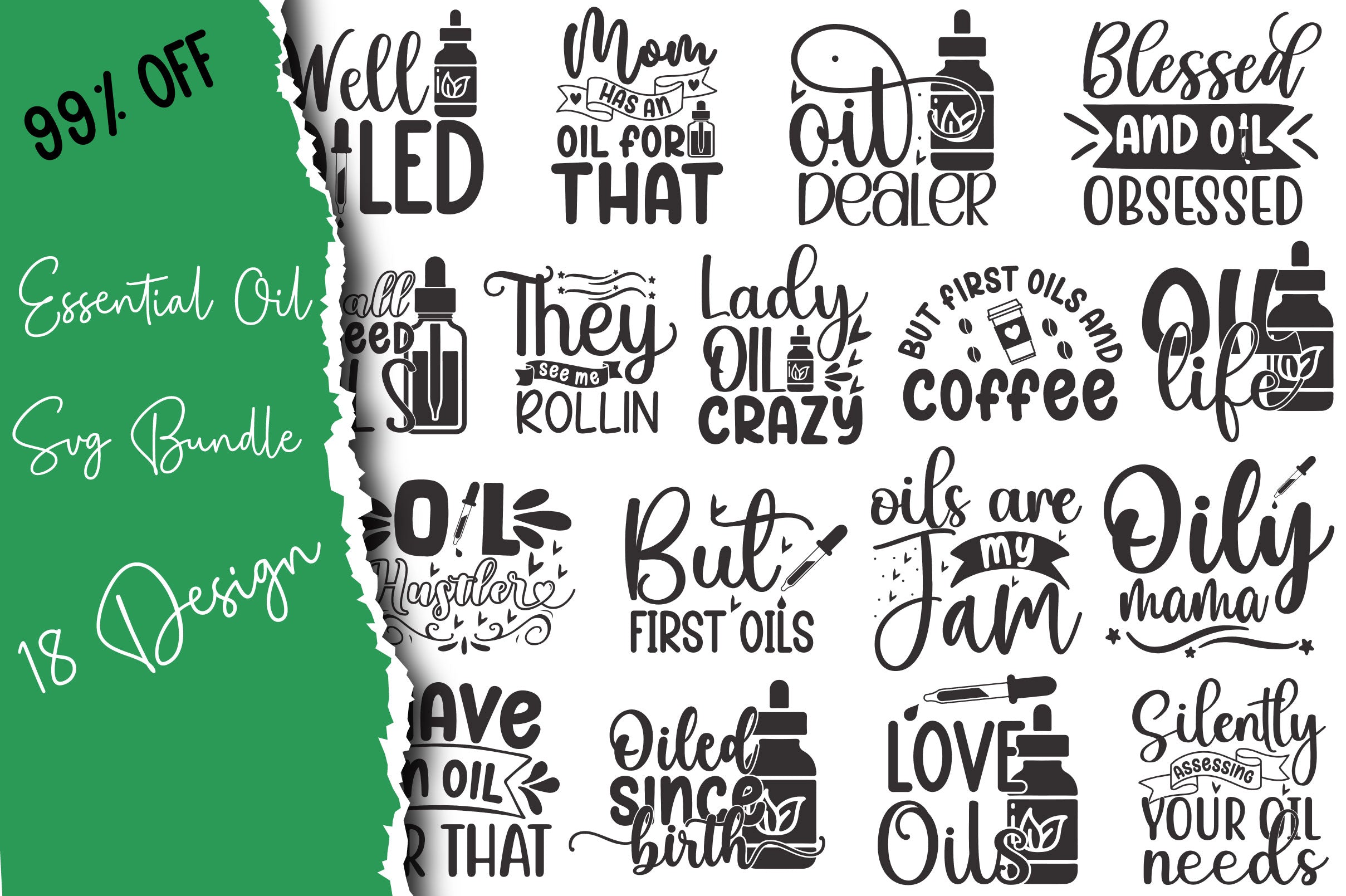 Essential Oil SVG Bundle - CraftNest - Digital Crafting and Art