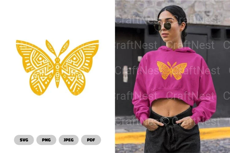 Ethnic Butterfly Clipart Bundle - CraftNest - Digital Crafting and Art
