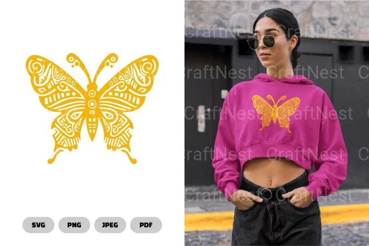 Ethnic Butterfly Clipart Bundle - CraftNest - Digital Crafting and Art