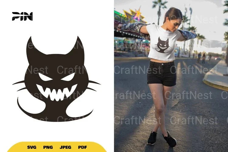 Evil Cat Halloween SVG Bundle - CraftNest - Digital Crafting and Art