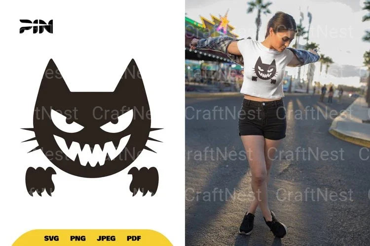 Evil Cat Halloween SVG Bundle - CraftNest - Digital Crafting and Art