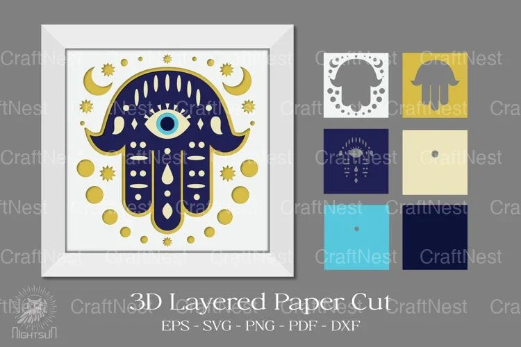 Evil Eye Layered Paper Cut Clipart Bundle - CraftNest - Digital Crafting and Art