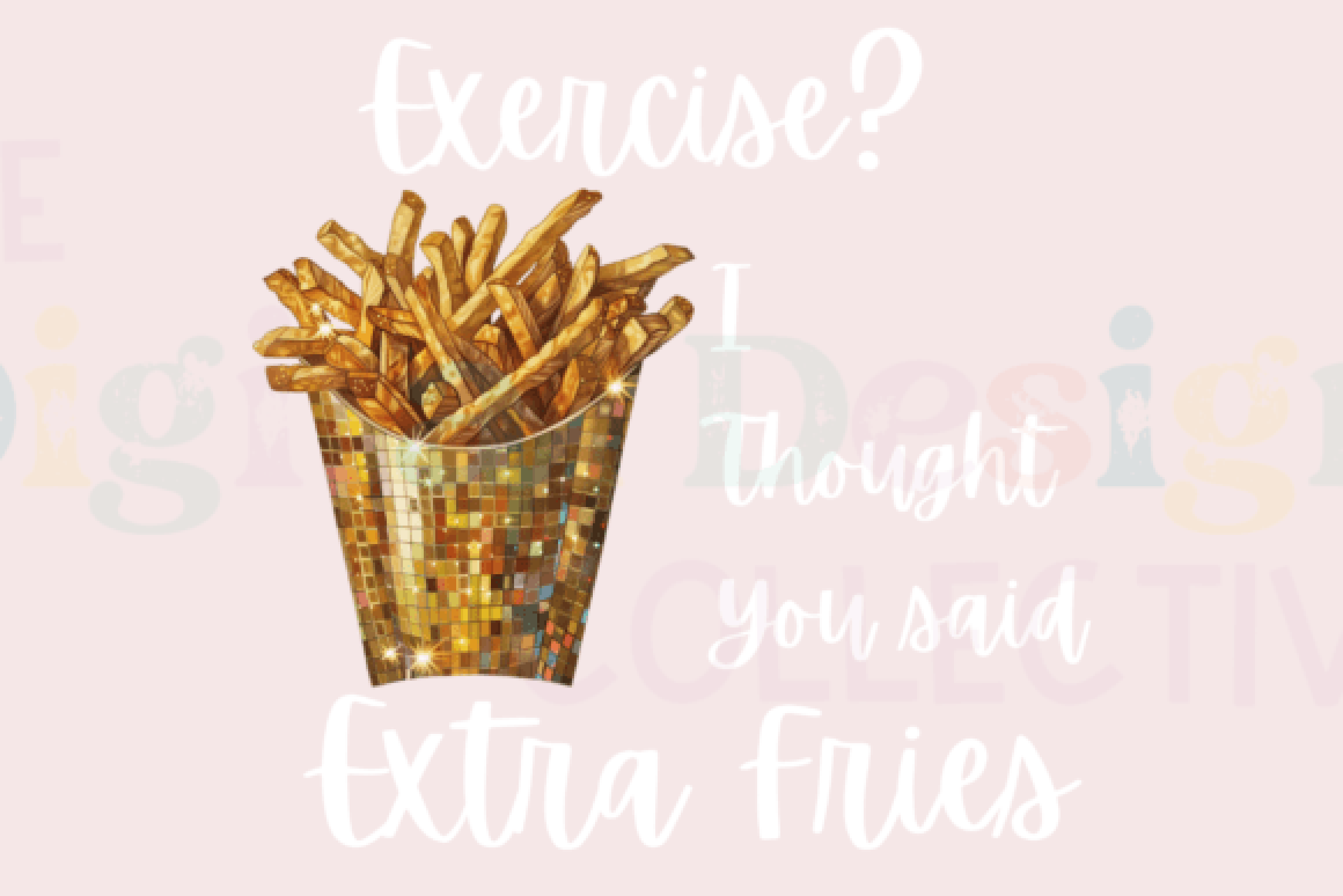 Exercise vs. Extra Fries Clipart Bundle