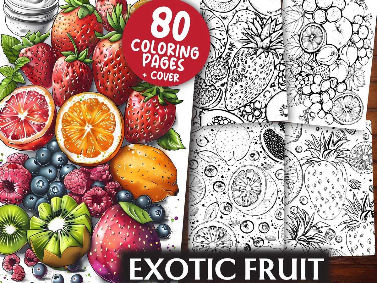 Exotic Fruit Coloring Books - CraftNest - Digital Crafting and Art