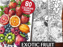 Exotic Fruit Coloring Books - CraftNest - Digital Crafting and Art