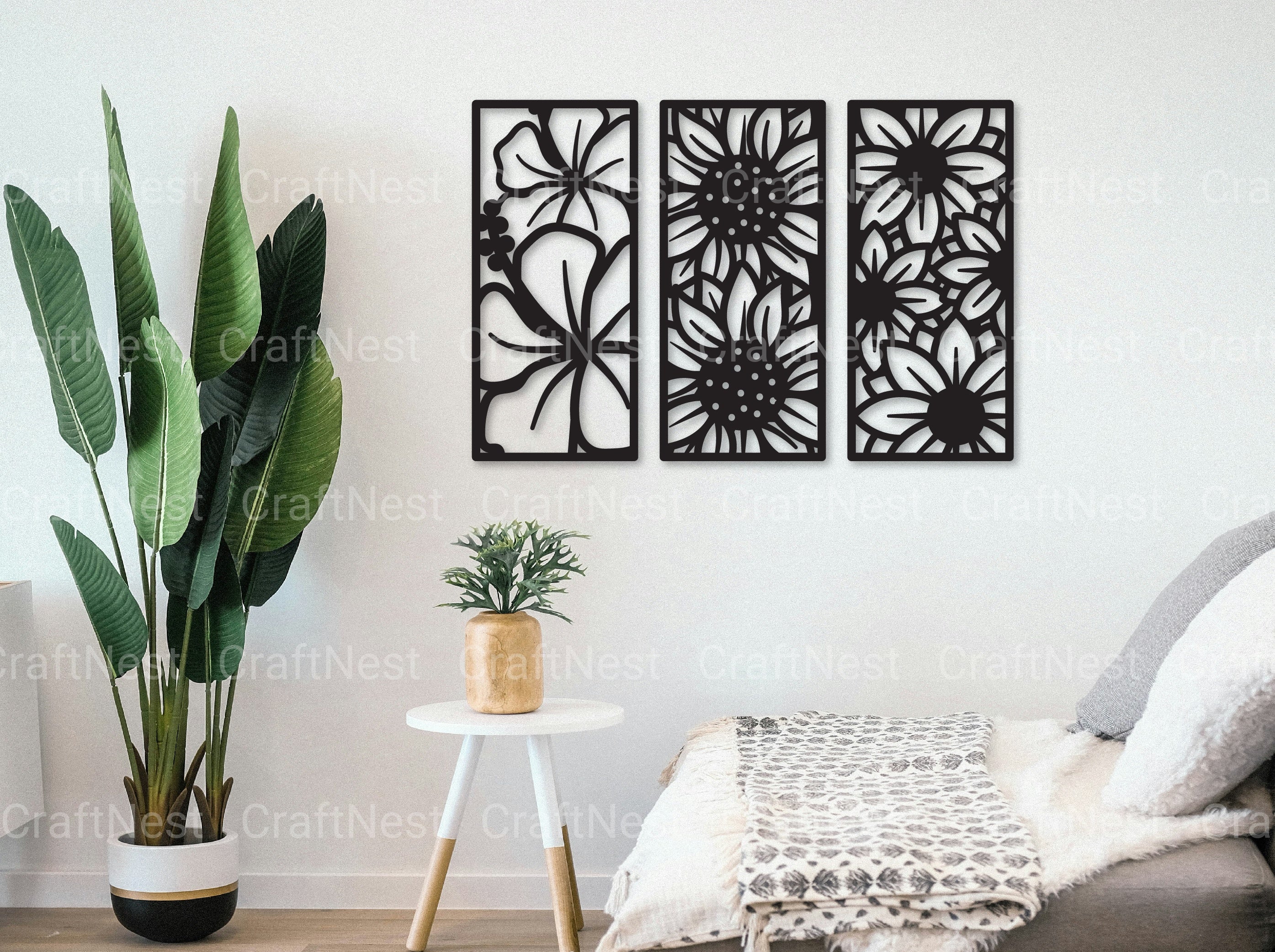 Flower Lasercut SVG Bundle - Clipart Collection