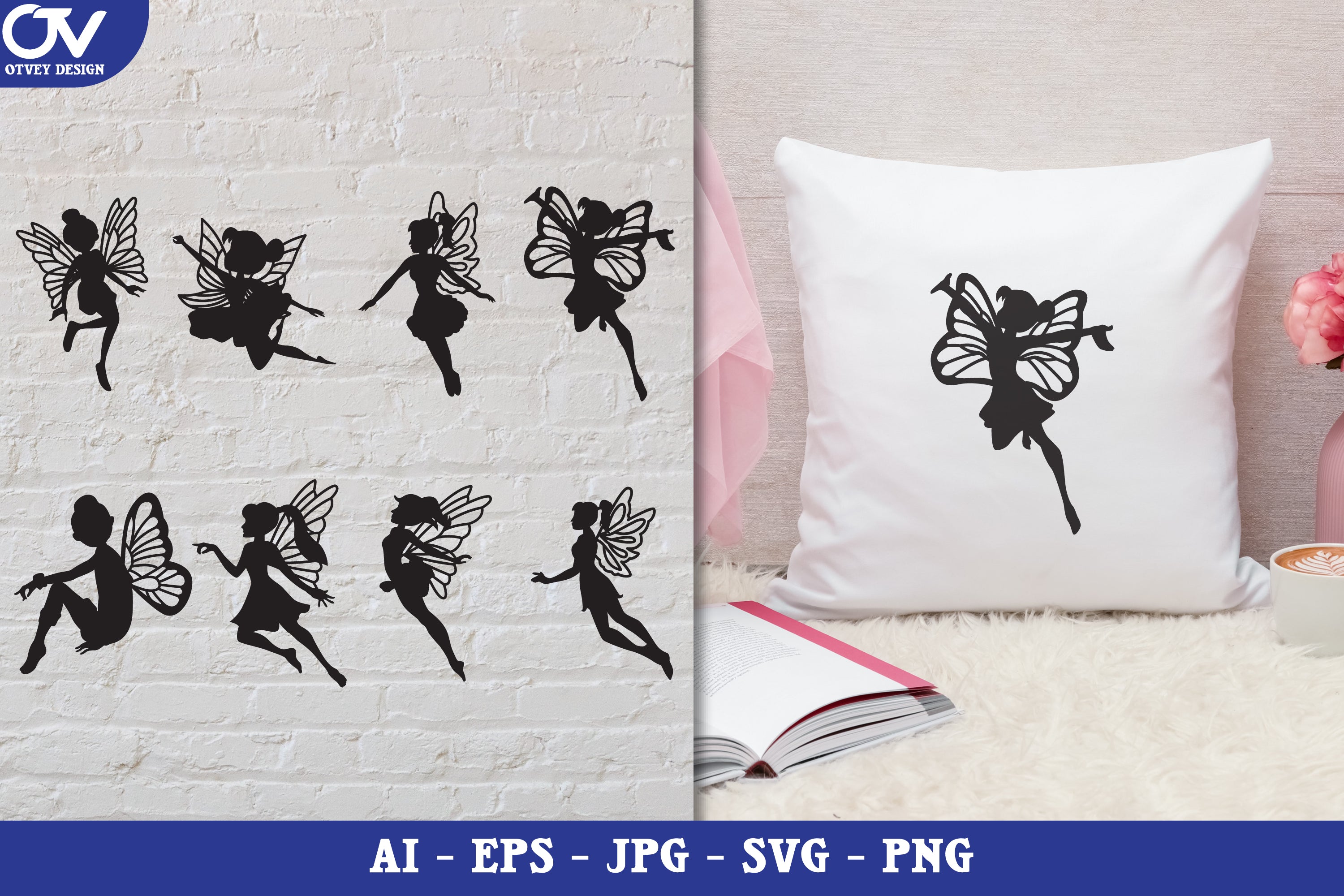 Fairy Silhouette SVG Bundle Collection - CraftNest - Digital Crafting and Art