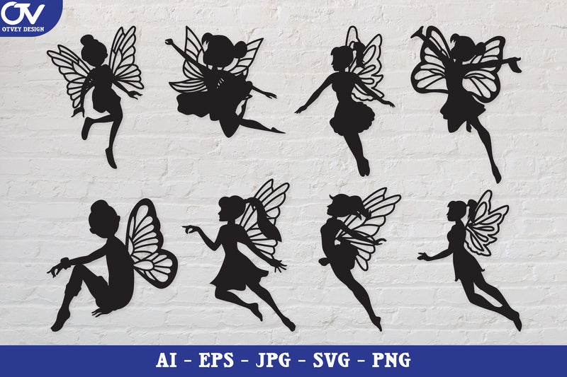Fairy Silhouette SVG Bundle Collection - CraftNest - Digital Crafting and Art