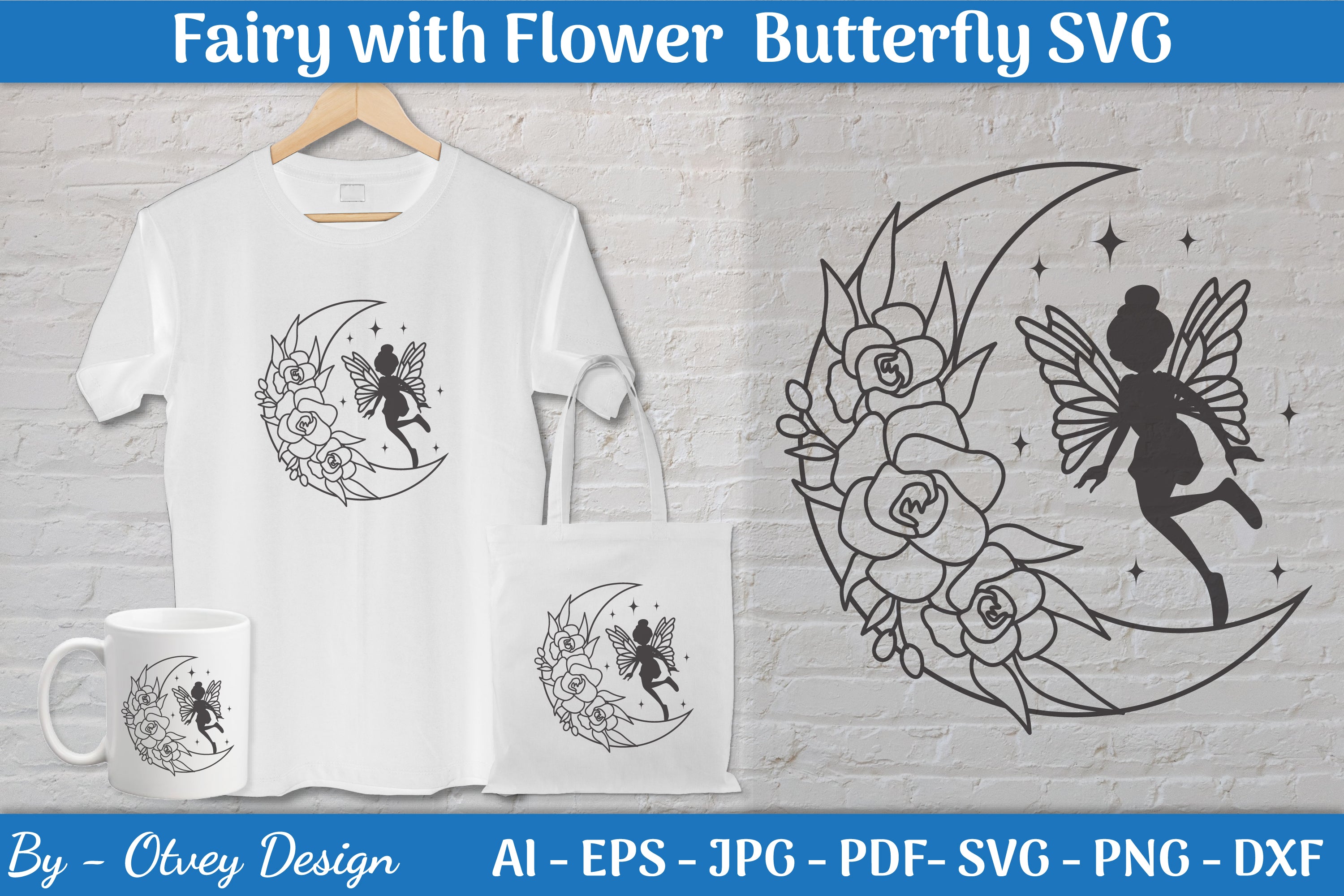 Fairy with Flower Butterfly SVG Bundle