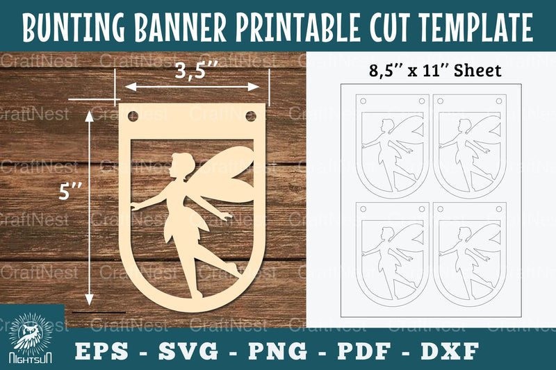 Fairy Bunting Banner Printable Clipart Bundle - CraftNest - Digital Crafting and Art