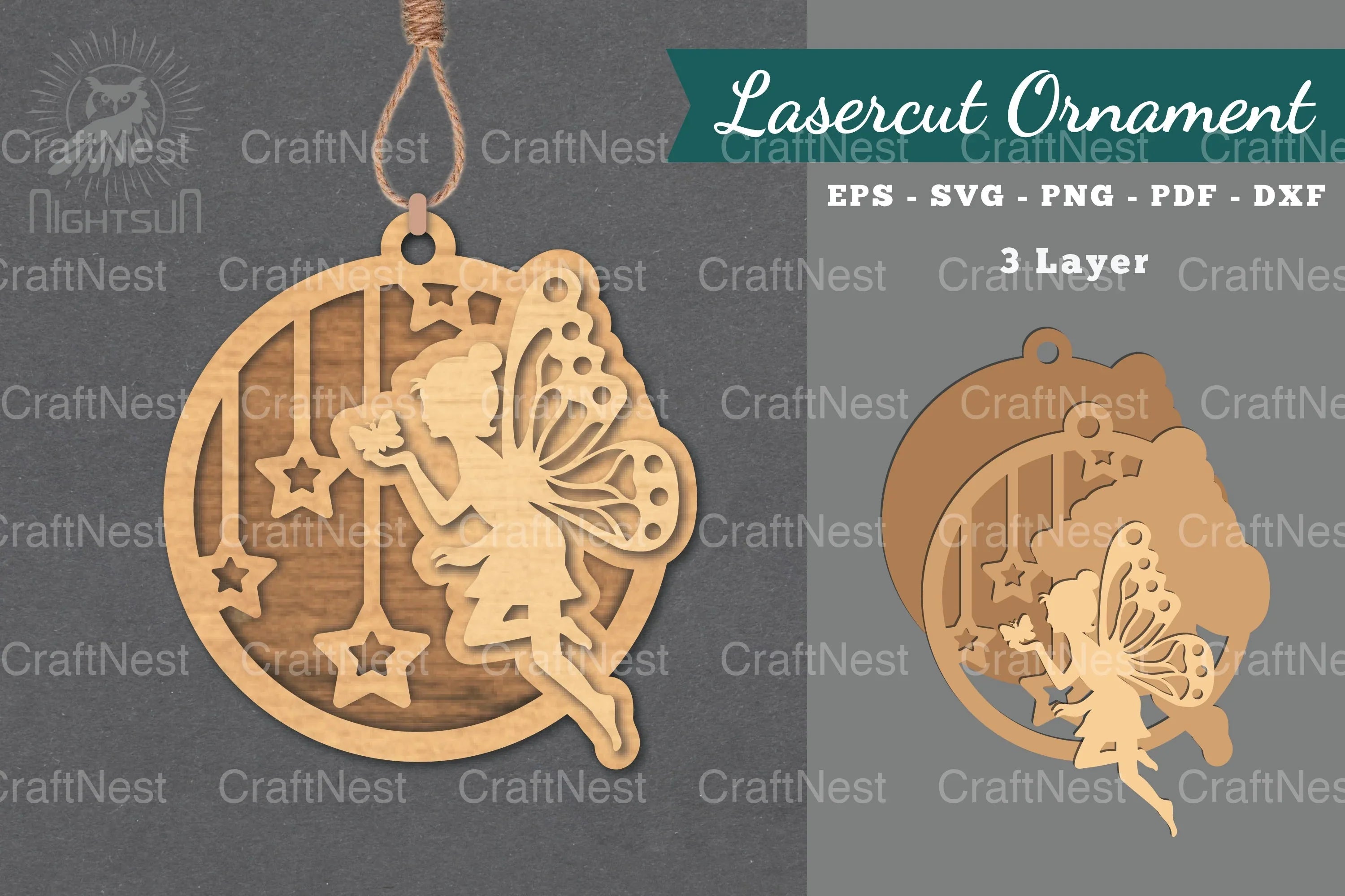 Fairy Laser Cut Ornament Clipart Bundle - CraftNest - Digital Crafting and Art