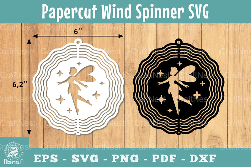 Fairy Papercut Wind Spinner Clipart Bundle - CraftNest - Digital Crafting and Art