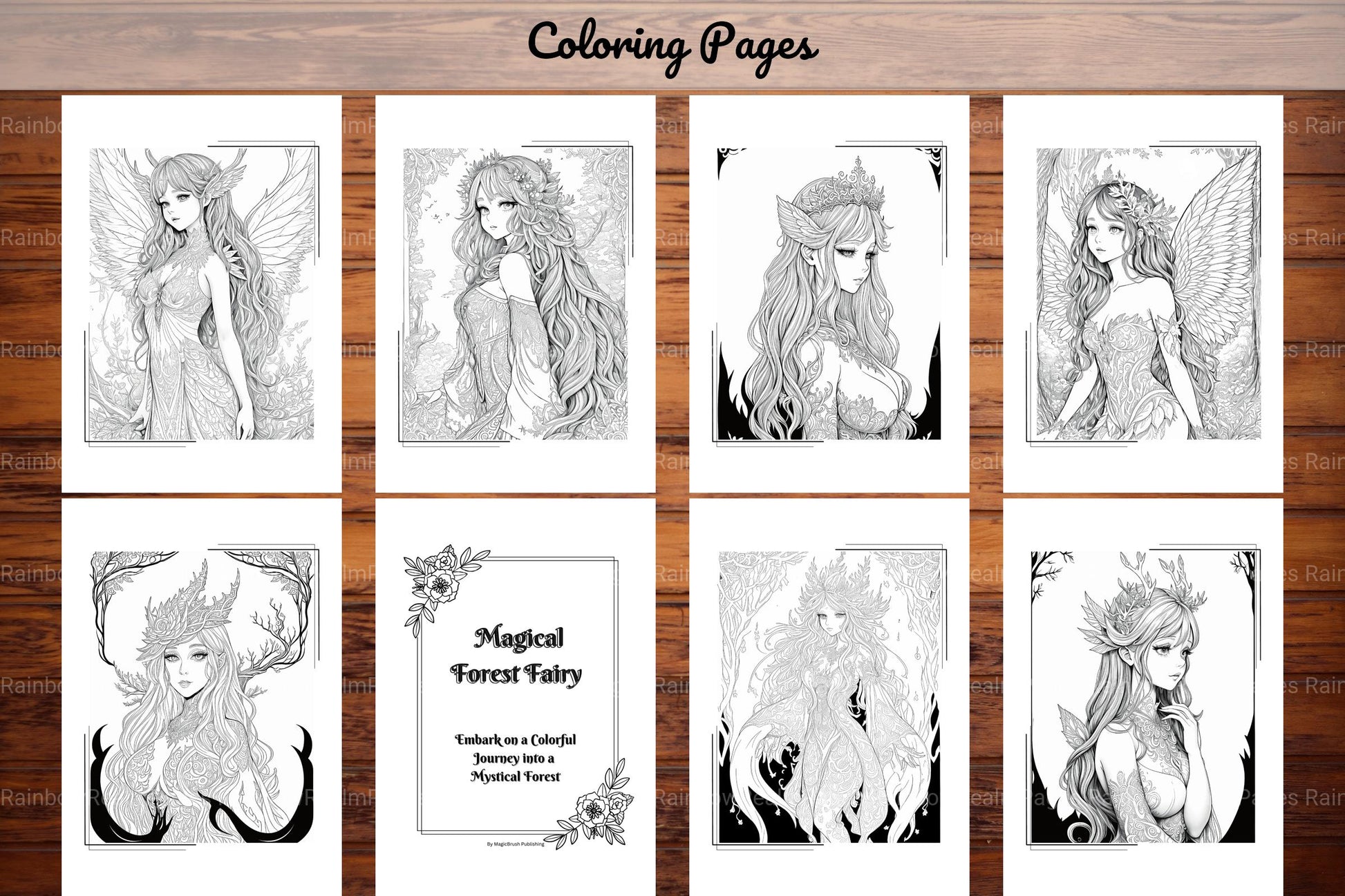 Forest Fairy Coloring Book Collection - CraftNest - Digital Crafting and Art