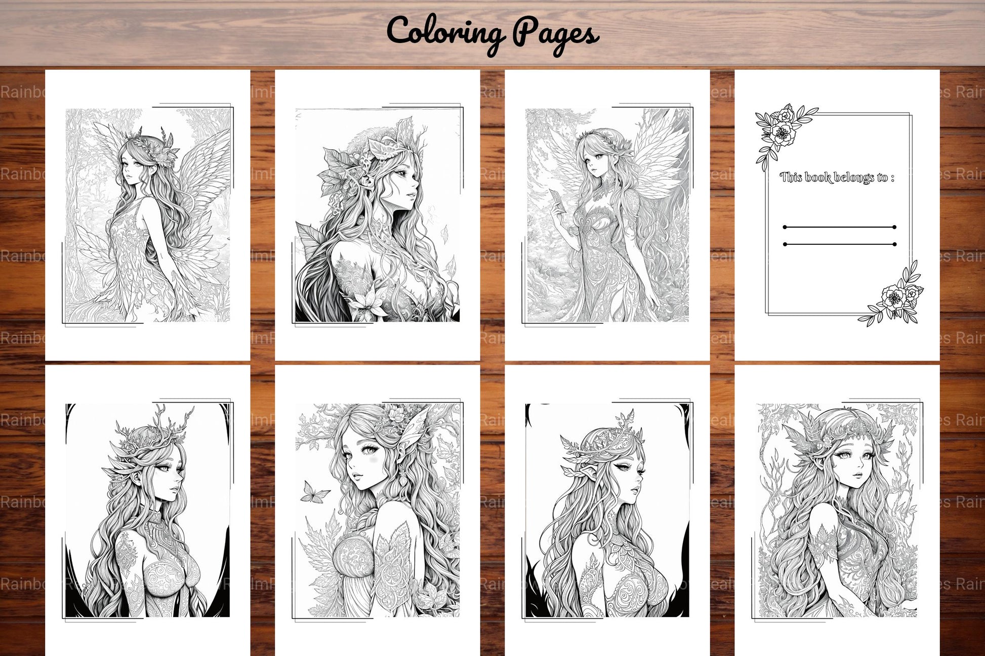 Forest Fairy Coloring Book Collection - CraftNest - Digital Crafting and Art