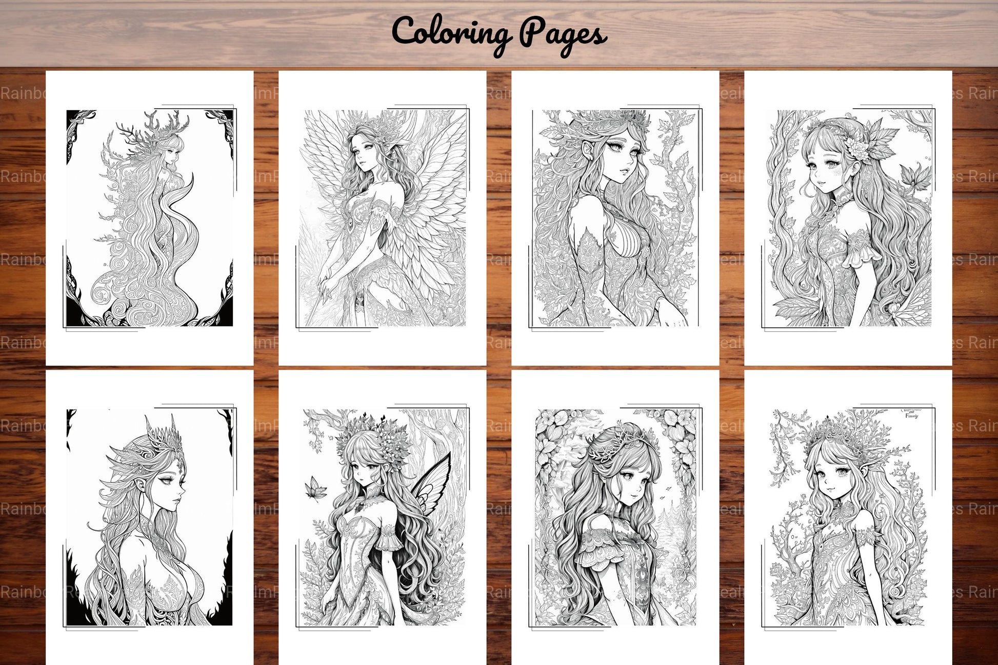 Forest Fairy Coloring Book Collection - CraftNest - Digital Crafting and Art