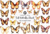Fall Butterfly Garden Clipart Bundle