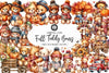 Fall Teddy Bears Couple Clipart Bundle