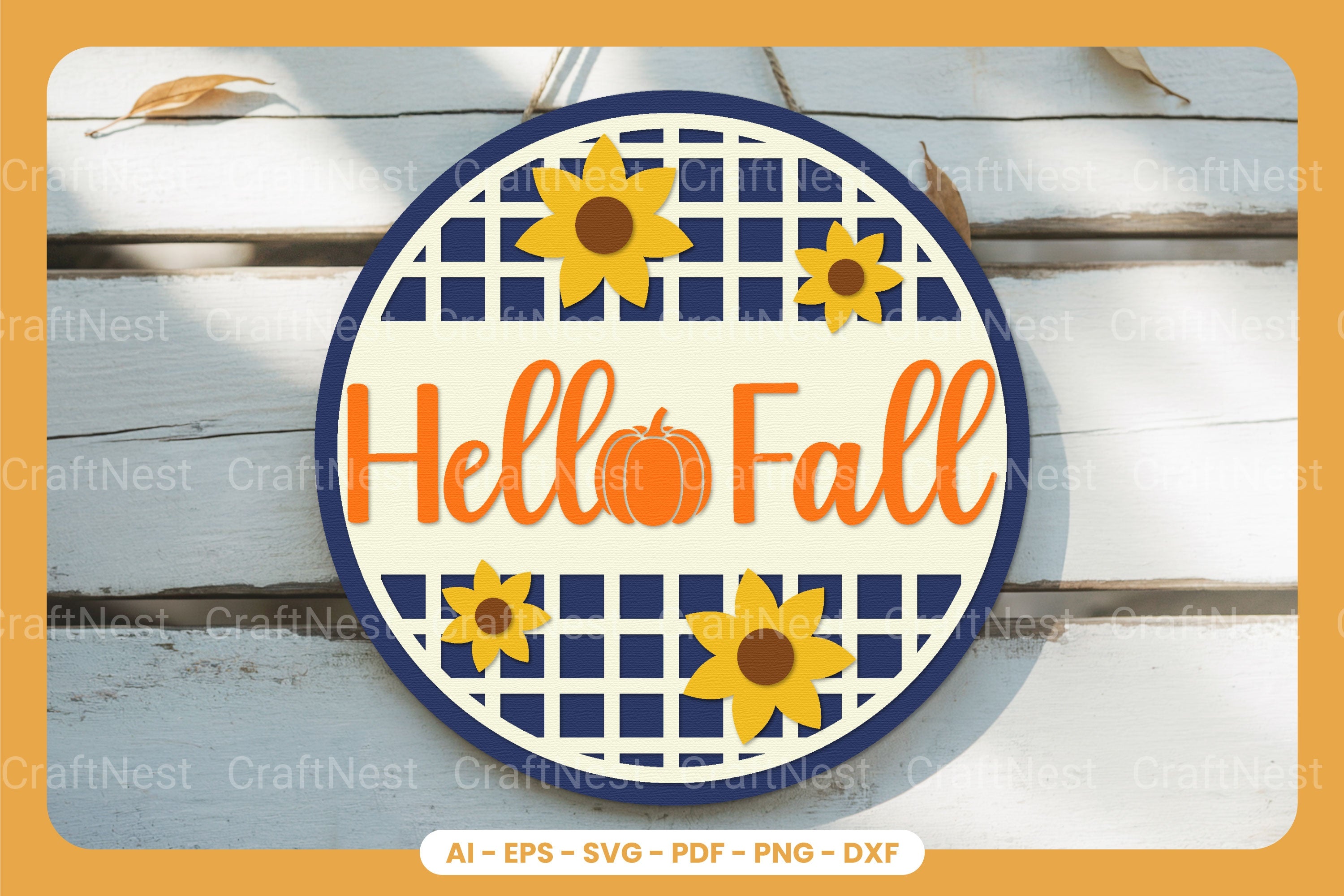 Fall Door Sign Lasercut SVG Bundle