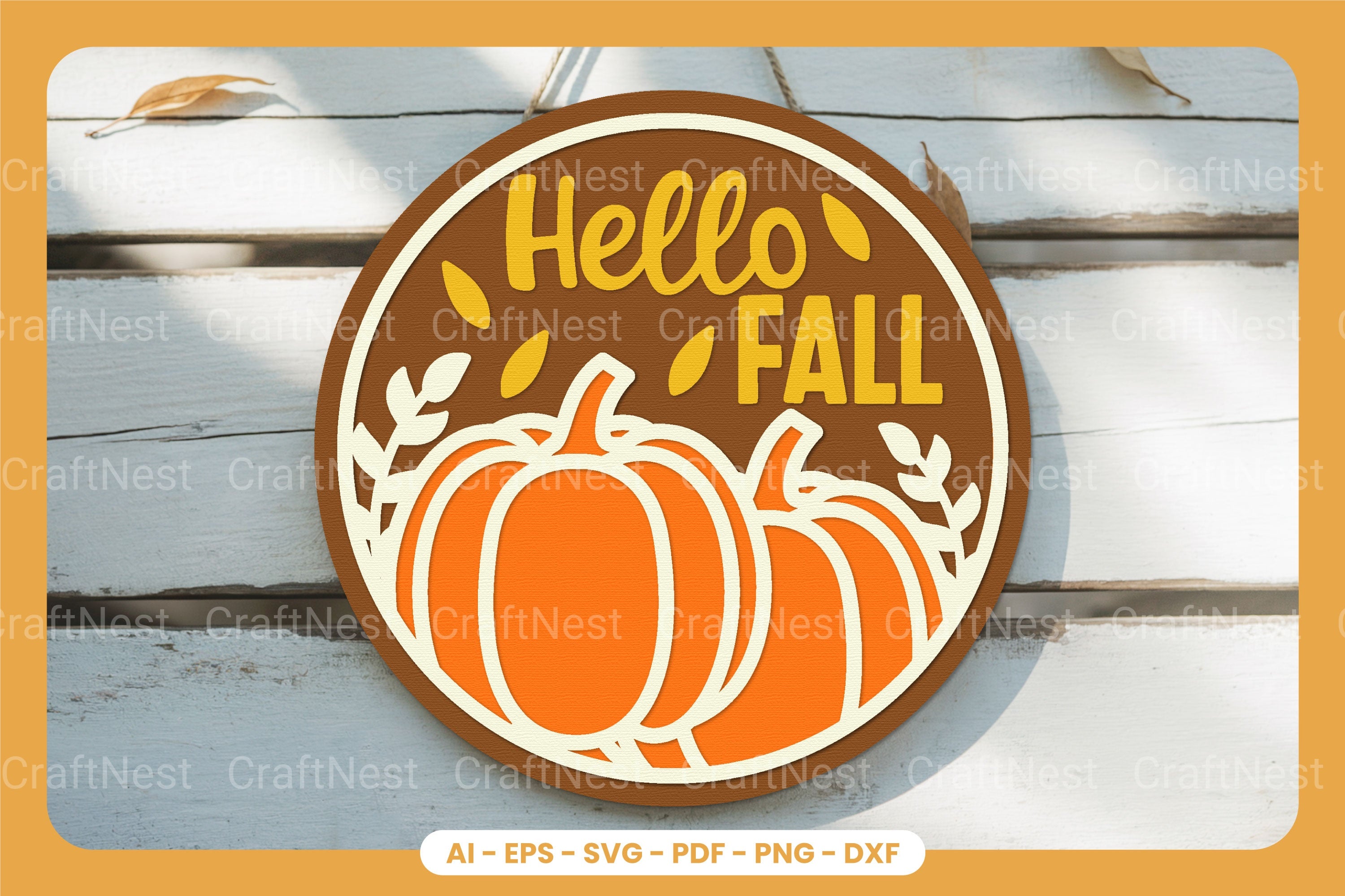 Fall Door Sign Lasercut SVG Bundle - Clipart Collection