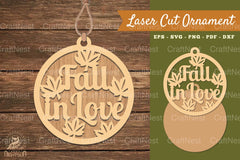 Fall In Love Laser Cut Ornament SVG Bundle - CraftNest - Digital Crafting and Art