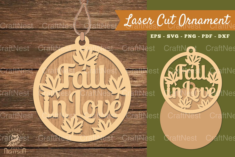 Fall In Love Laser Cut Ornament SVG Bundle - CraftNest - Digital Crafting and Art