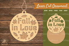 Fall In Love Laser Cut Ornament SVG Bundle - CraftNest - Digital Crafting and Art