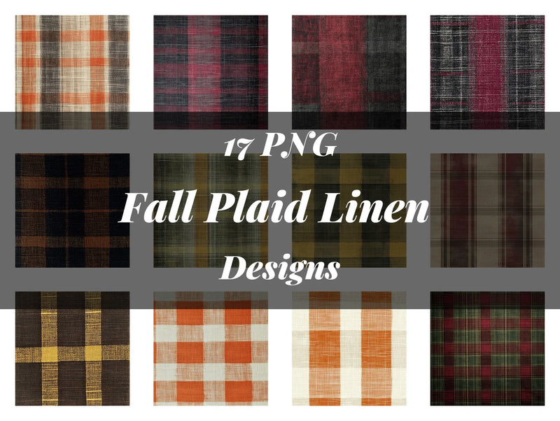 Fall Plaid Linen Clipart Bundle - CraftNest - Digital Crafting and Art