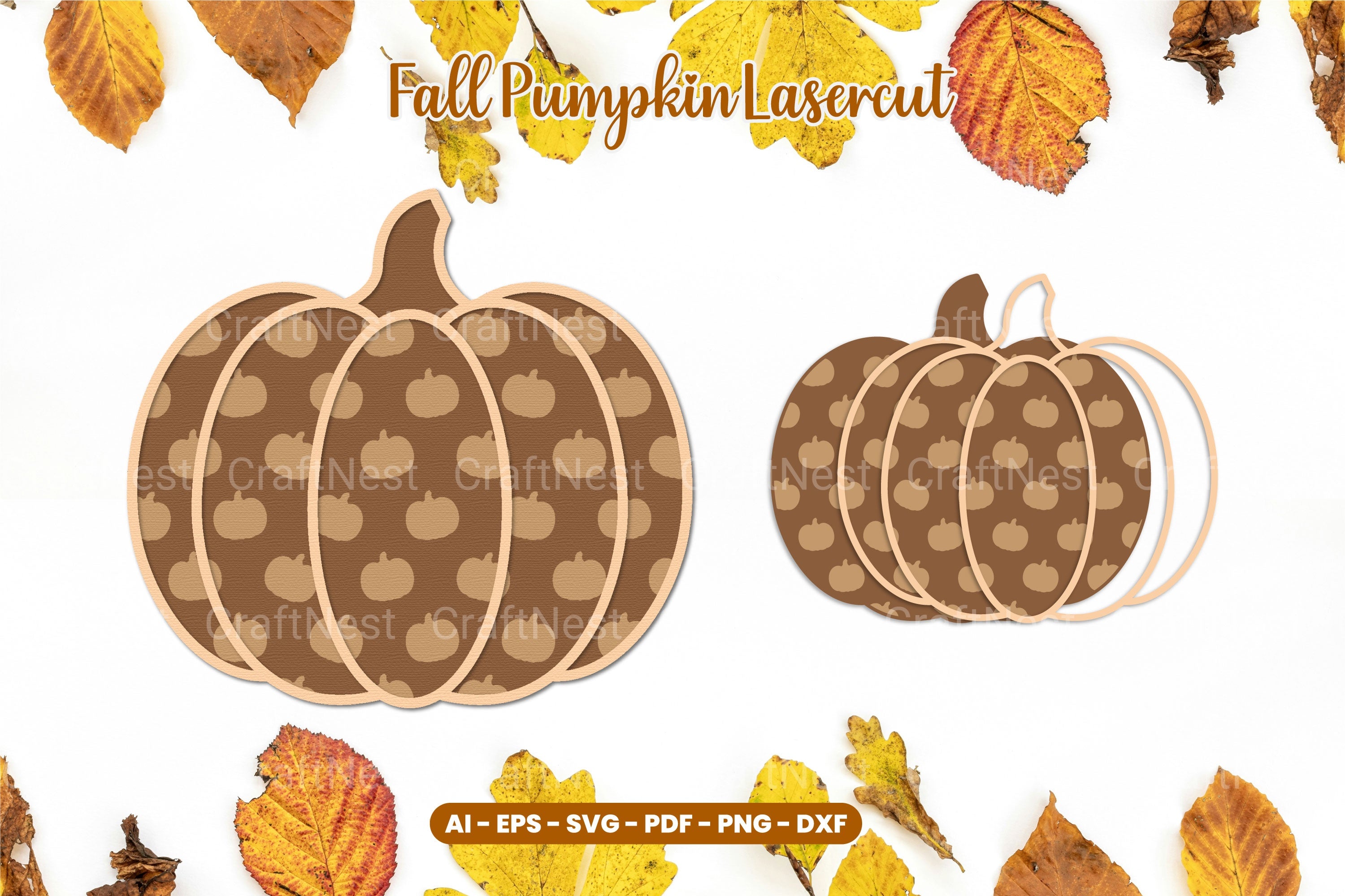 Fall Pumpkin Lasercut SVG Bundle - Clipart Collection