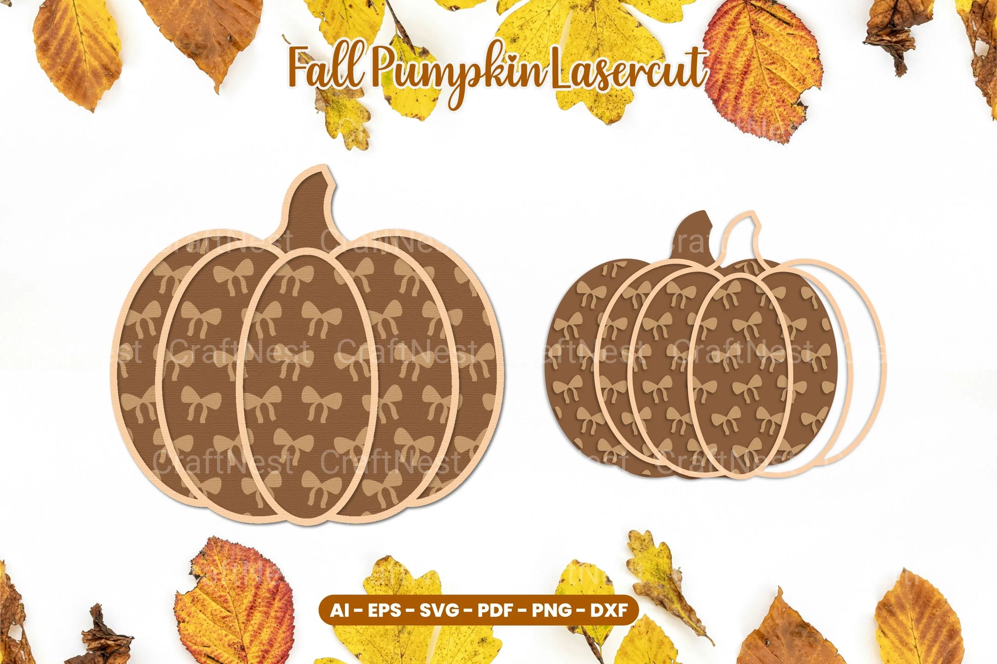 Fall Pumpkin Lasercut SVG Bundle - CraftNest - Digital Crafting and Art