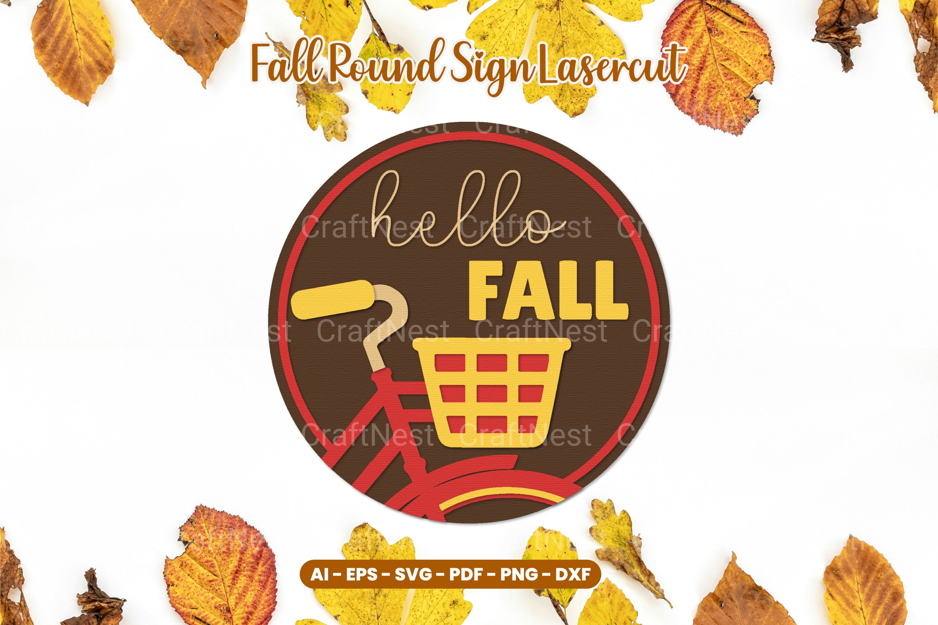 Fall Round Sign Laser Cut SVG Bundle