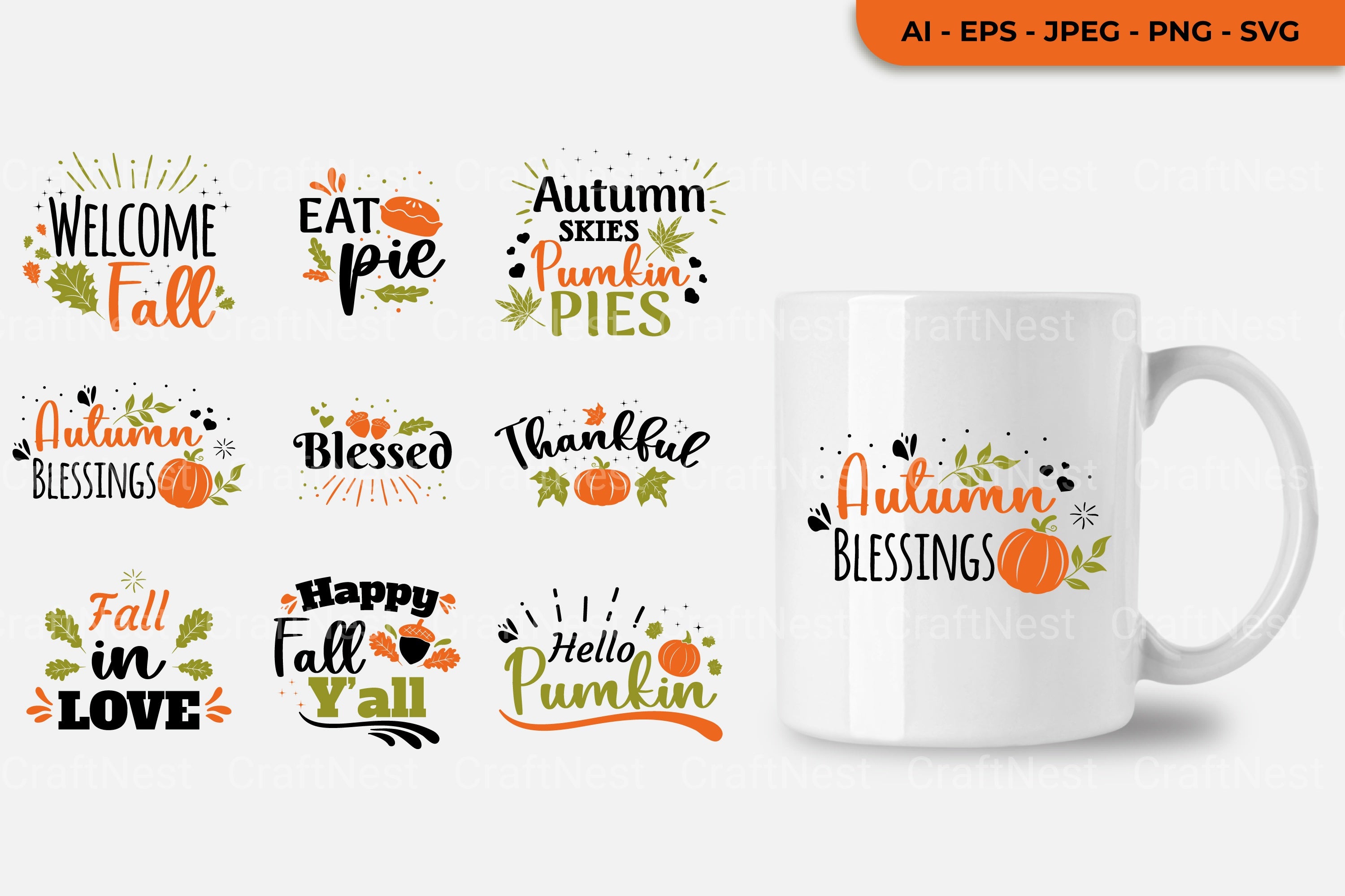 Fall SVG Clipart Bundle