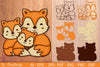 Family Fox Layered Papercut SVG Bundle