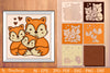 Family Fox Shadow Box Layered Papercut SVG Bundle