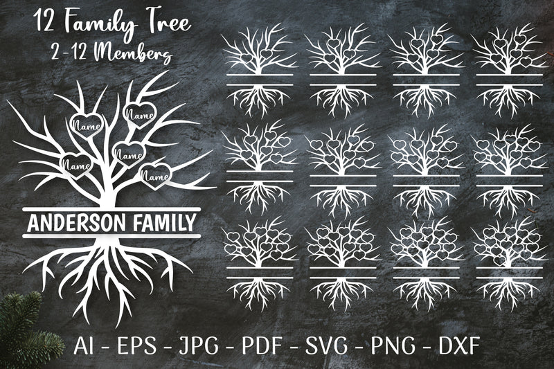 Family Tree Sign SVG Bundle - CraftNest - Digital Crafting and Art