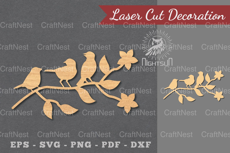 Family Bird Laser Cut Decoration Clipart Bundle - CraftNest - Digital Crafting and Art