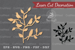 Family Birds Laser Cut Decoration Clipart Bundle - CraftNest - Digital Crafting and Art