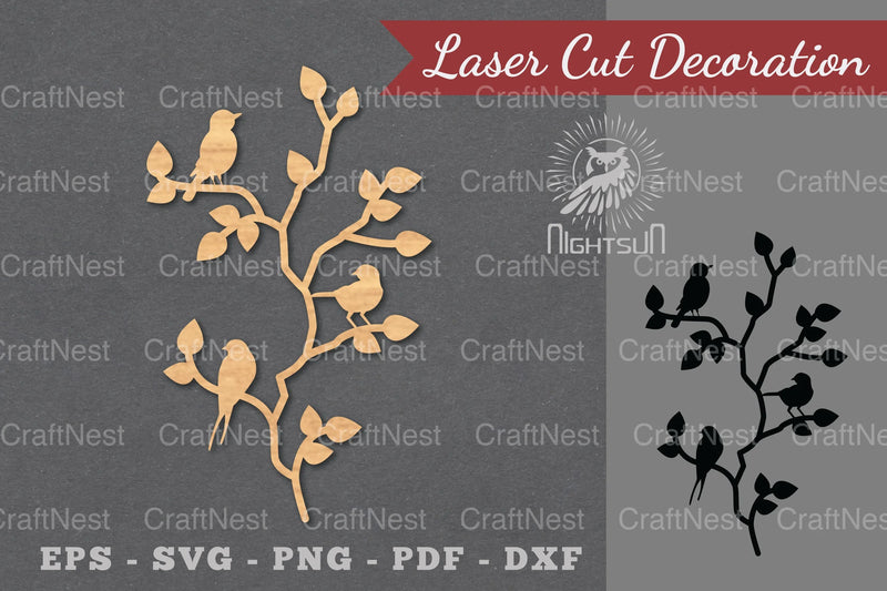 Family Birds Laser Cut Decoration Clipart Bundle - CraftNest - Digital Crafting and Art
