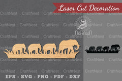 Elephant Family Laser Cut Decoration Clipart Bundle - CraftNest - Digital Crafting and Art