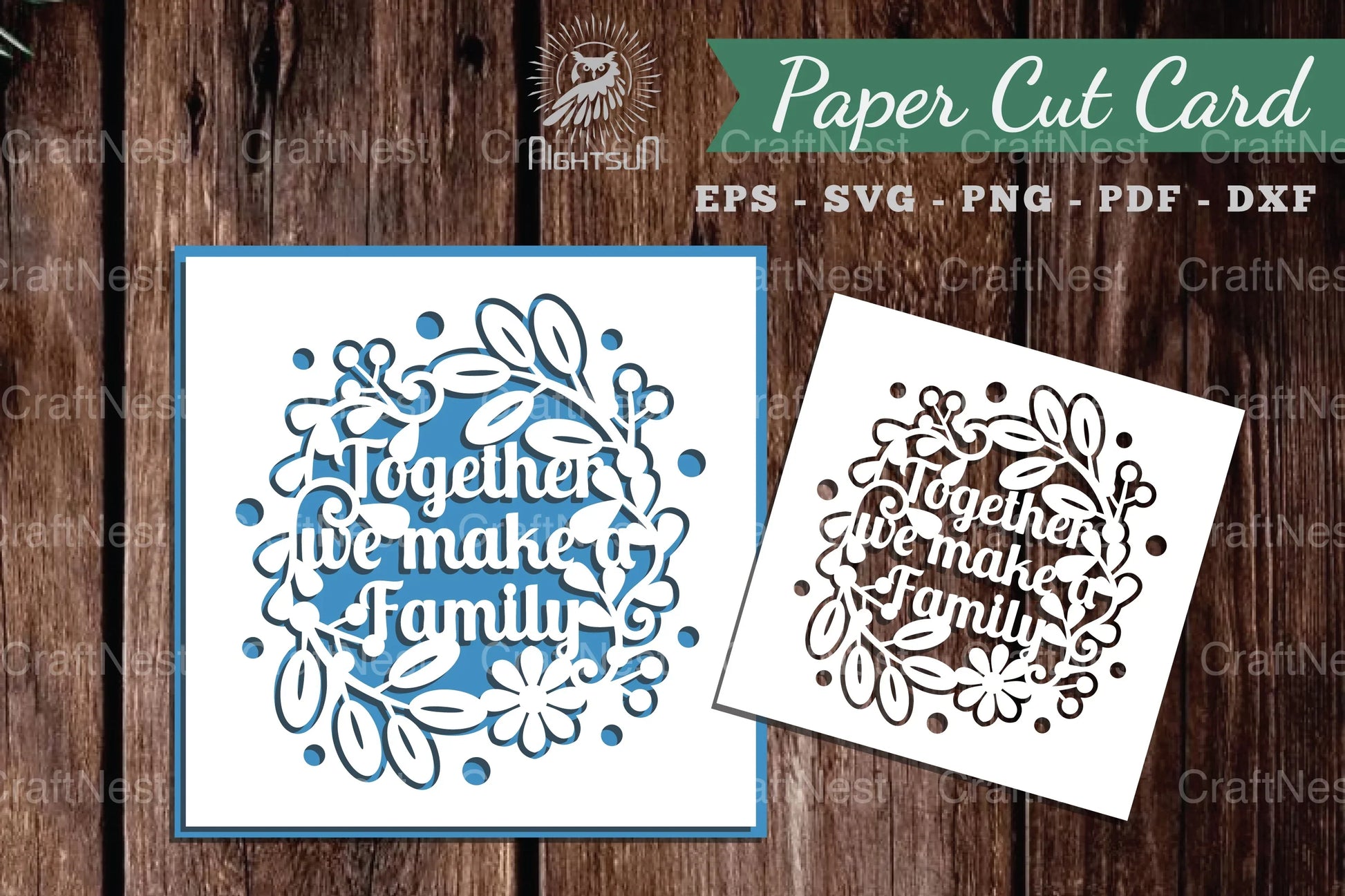 Family Papercut Card SVG Bundle - CraftNest - Digital Crafting and Art