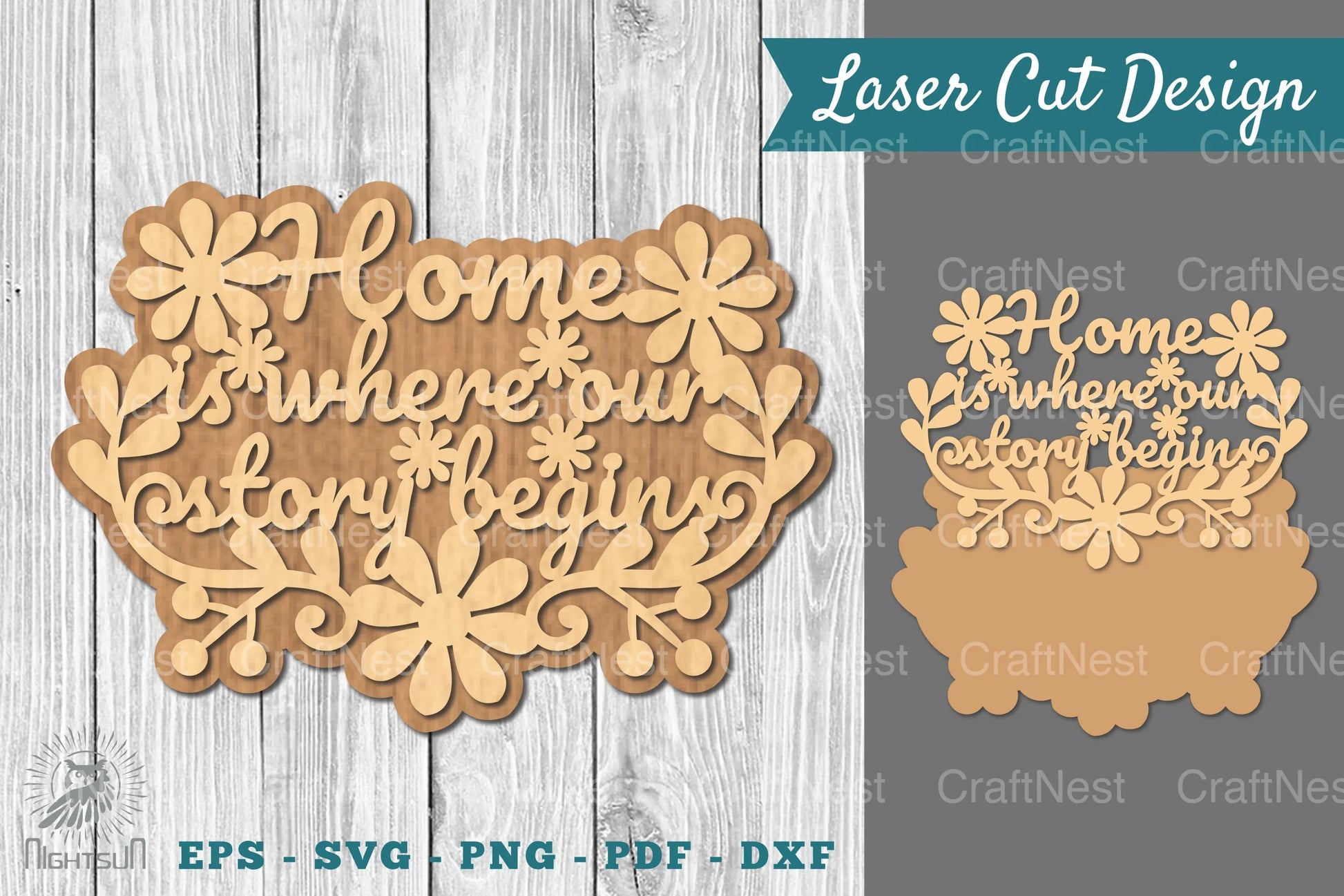 Family Quotes Laser Cut Sign SVG Bundle - CraftNest - Digital Crafting and Art