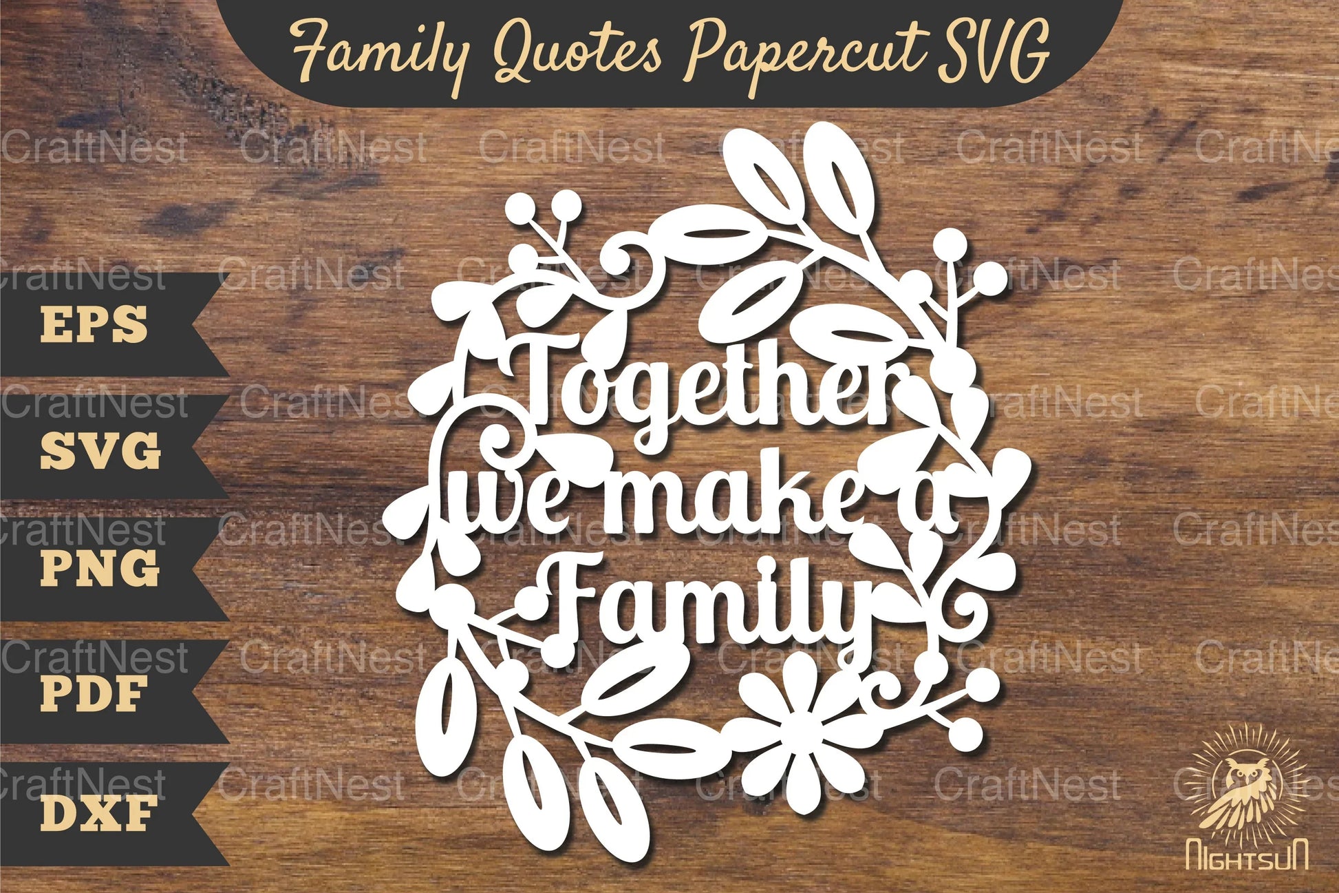 Family Quotes Papercut SVG Bundle - CraftNest - Digital Crafting and Art