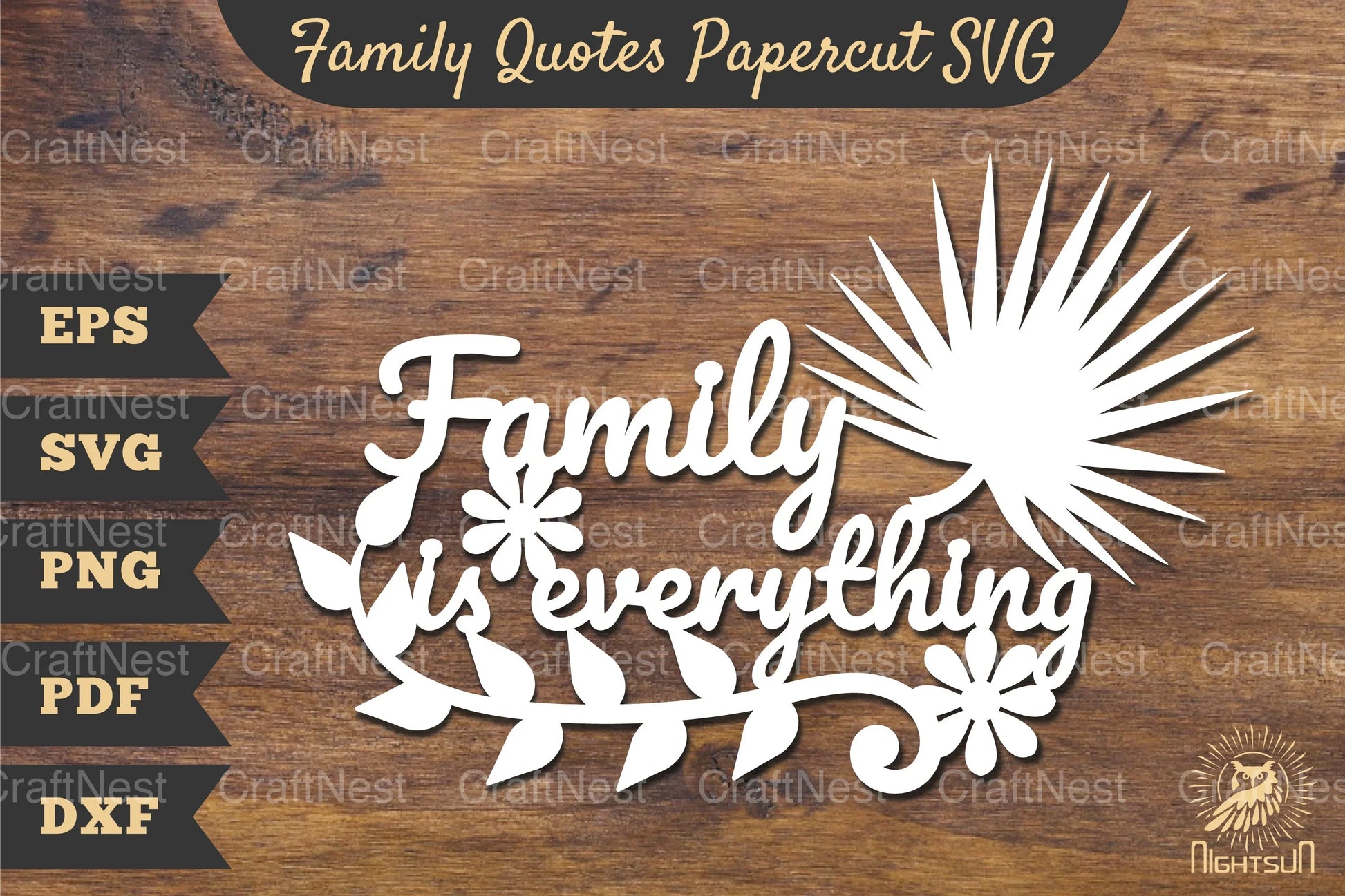 Family Quotes Papercut SVG Bundle - CraftNest - Digital Crafting and Art