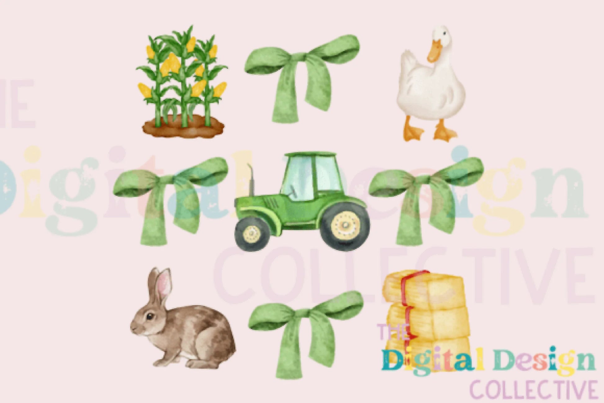 Charming Coquette Farm Animals Clipart Bundle - CraftNest - Digital Crafting and Art