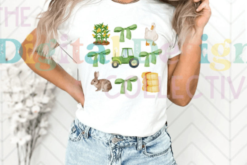 Charming Coquette Farm Animals Clipart Bundle - CraftNest - Digital Crafting and Art