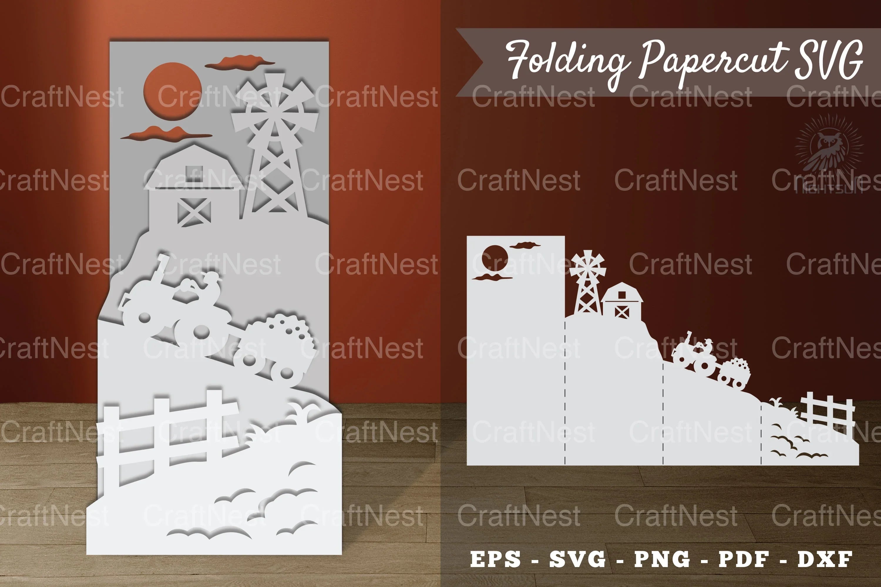 Farm House Folding Papercut Clipart Bundle - CraftNest - Digital Crafting and Art