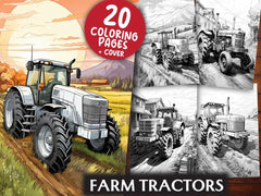 Farm Tractors Coloring Books - CraftNest