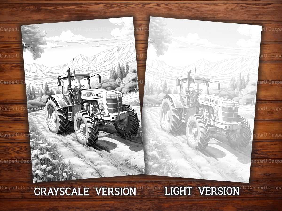 Farm Tractors Coloring Books - CraftNest