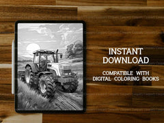 Farm Tractors Coloring Books - CraftNest